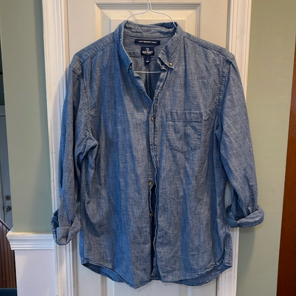 Old Navy, chambray shirt, size large